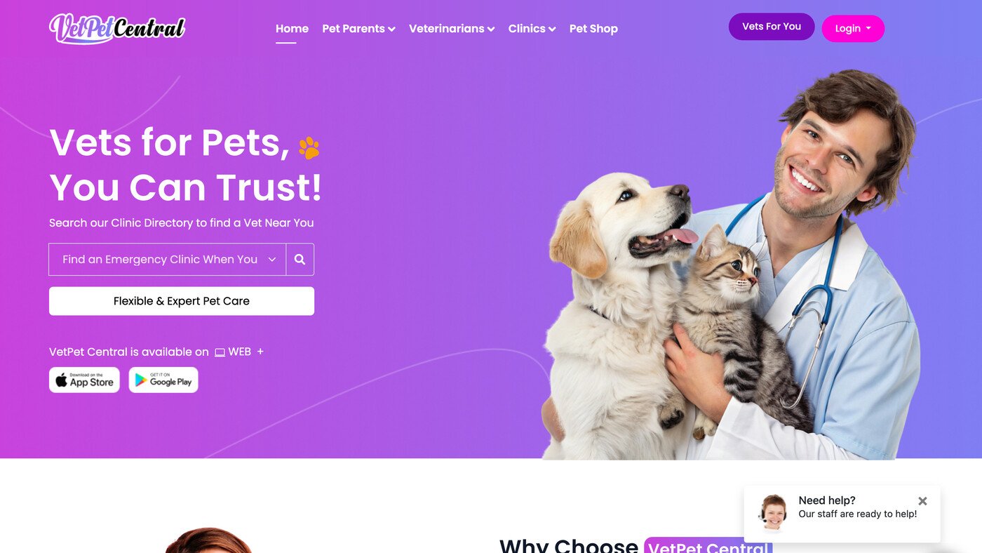 VetPet Central — find and book trusted vets